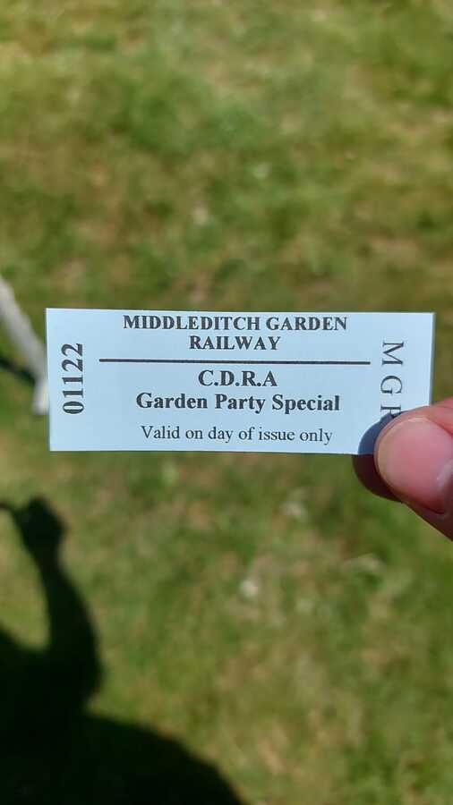 Train "ticket" - no charge though!